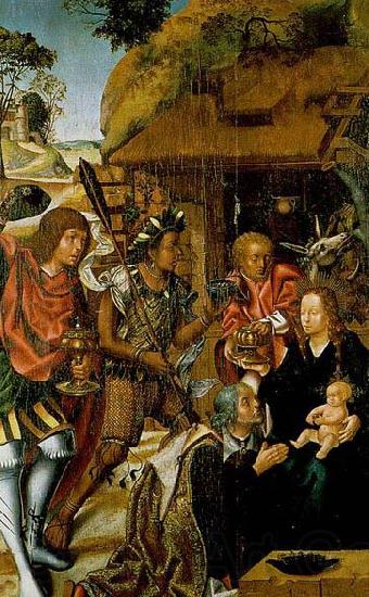 FERNANDES, Vasco Adoration of the Magi Spain oil painting art